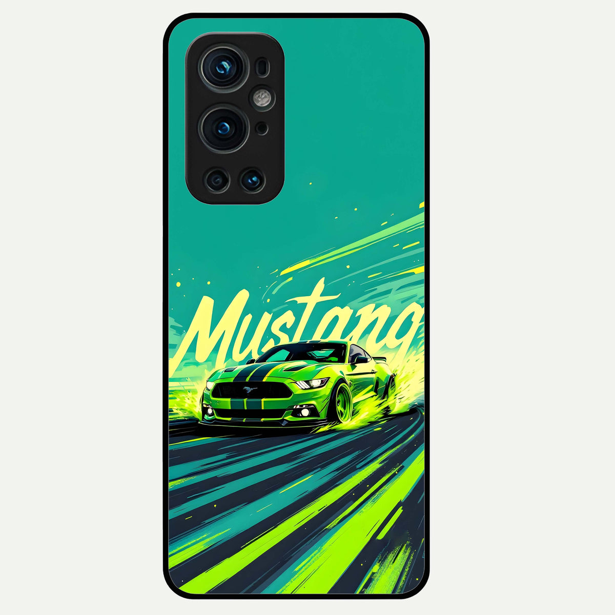  Mustang Bang Glass Case For OnePlus 9 Pro back cover – full design glossy printed glass finish