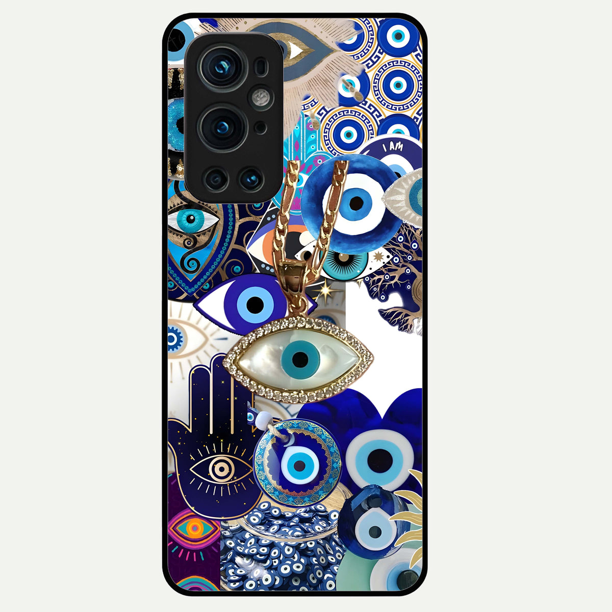  Mystic Charm Eye Glass Case For OnePlus 9 Pro back cover – full design glossy printed glass finish
