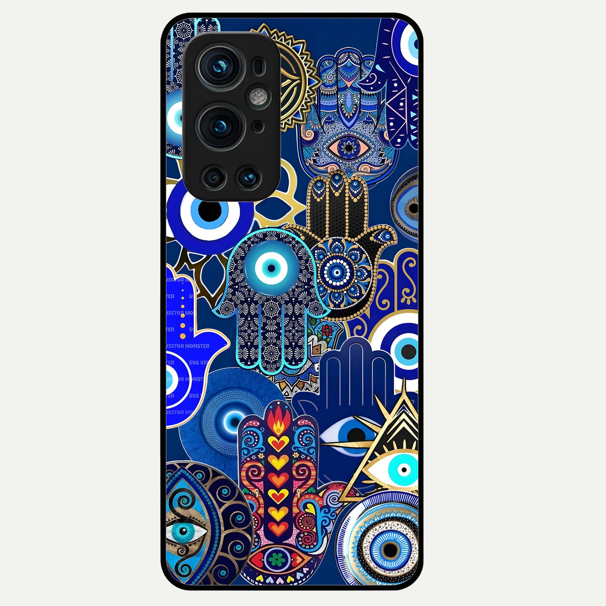  Mystic Palm Guard Glass Case For OnePlus 9 Pro back cover – full design glossy printed glass finish