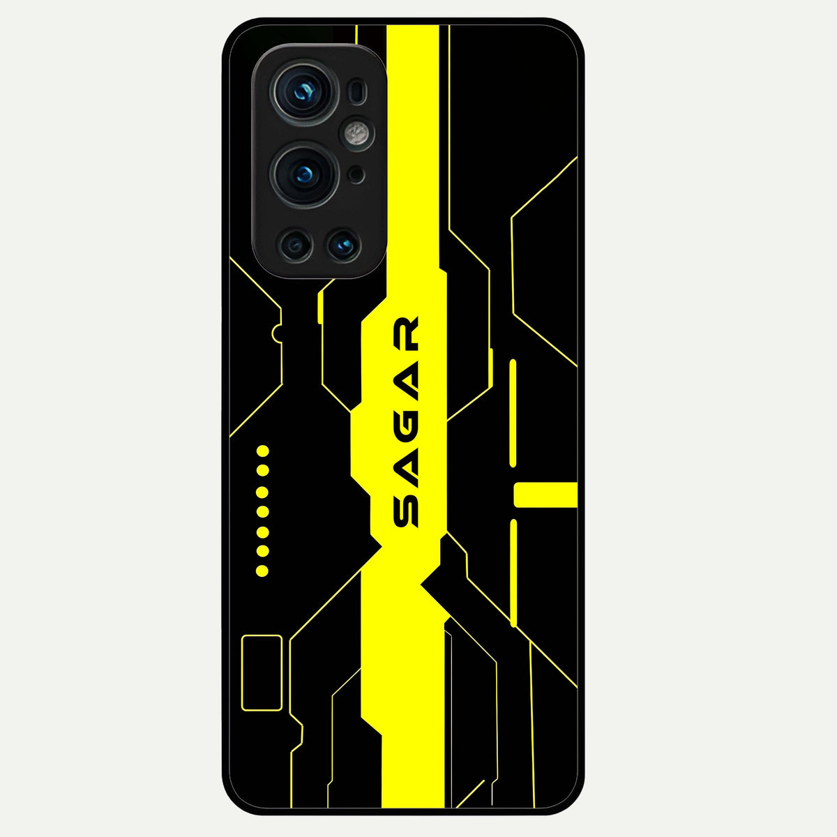 Neon CYBERPUNK Custom Name Glass Case For OnePlus 9 Pro back cover – full design glossy printed glass finish