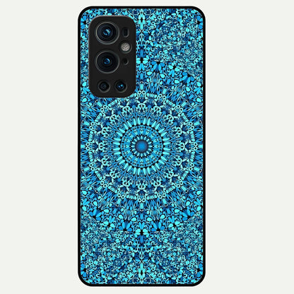  Ocean Bloom Mandala Glass Case For OnePlus 9 Pro back cover – full design glossy printed glass finish