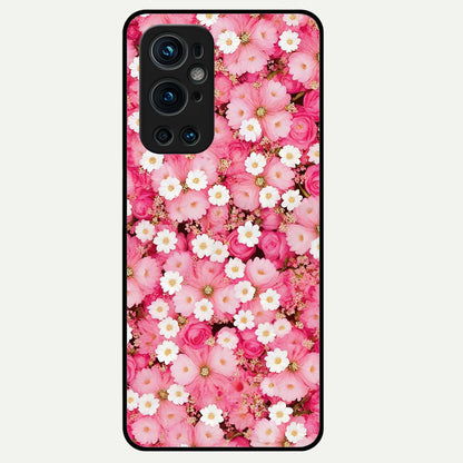  Pink Daisy Bliss Glass Case For OnePlus 9 Pro back cover – full design glossy printed glass finish