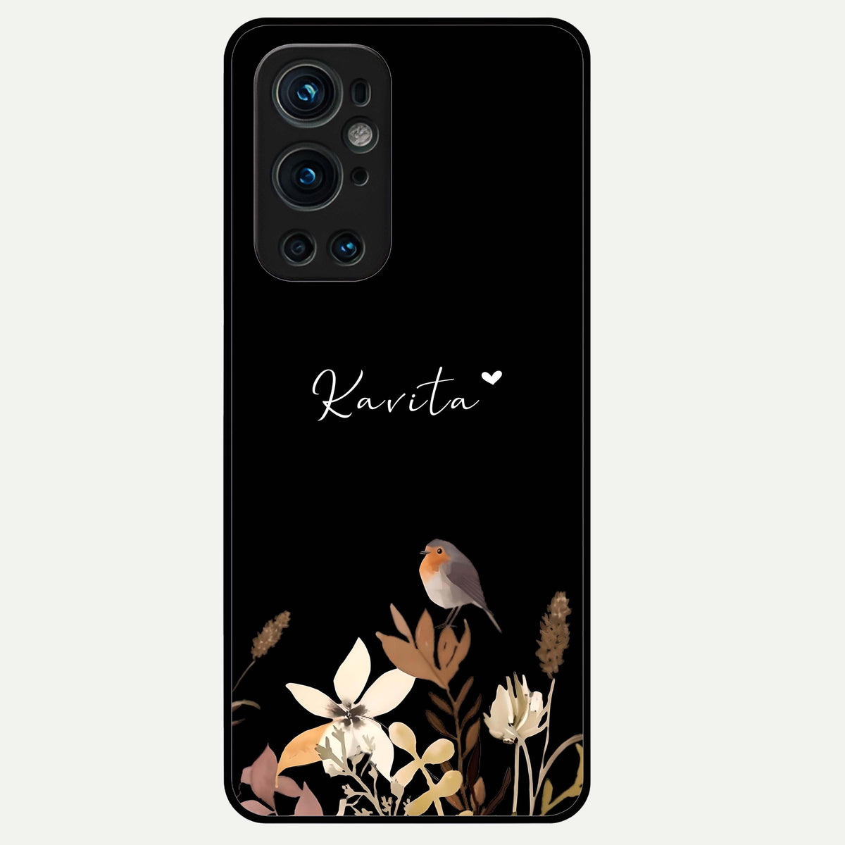  Quiet Garden Tune Custom Name Glass Case For OnePlus 9 Pro back cover – full design glossy printed glass finish