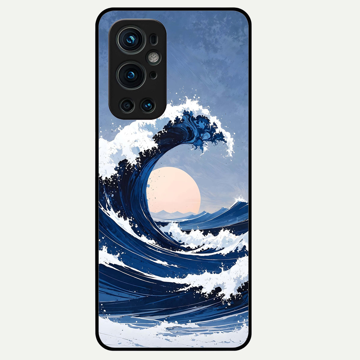  Rising Tide Power Glass Case For OnePlus 9 Pro back cover – full design glossy printed glass finish