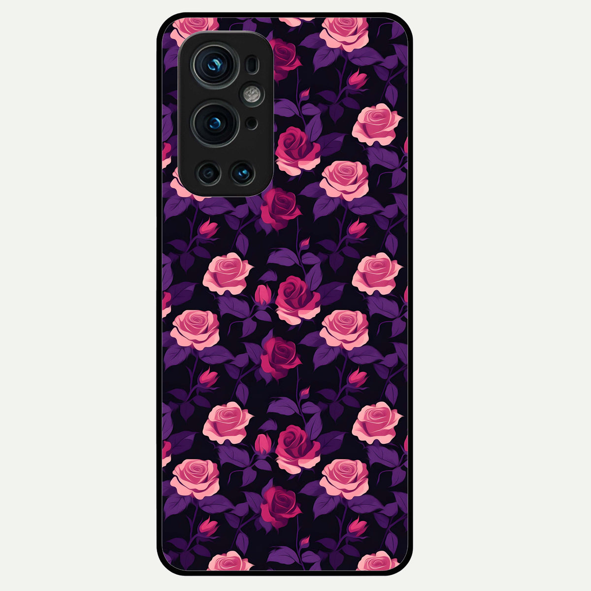  Rose Garden Twilight Glass Case For OnePlus 9 Pro back cover – full design glossy printed glass finish