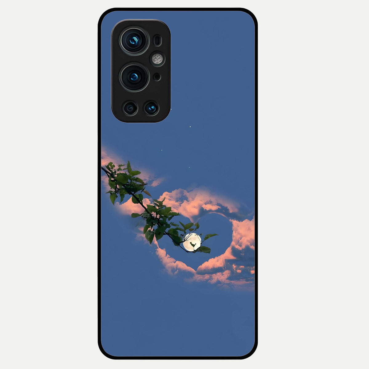  Sky Under Tree Glass Case For OnePlus 9 Pro back cover – full design glossy printed glass finish