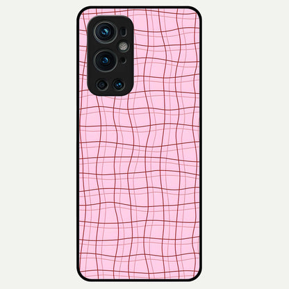  Soft Grid Bliss Glass Case For OnePlus 9 Pro back cover – full design glossy printed glass finish