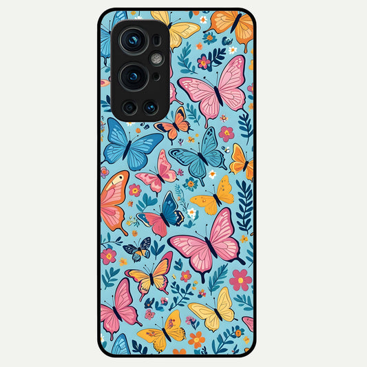  Spring Wing Garden Glass Case For OnePlus 9 Pro back cover – full design glossy printed glass finish