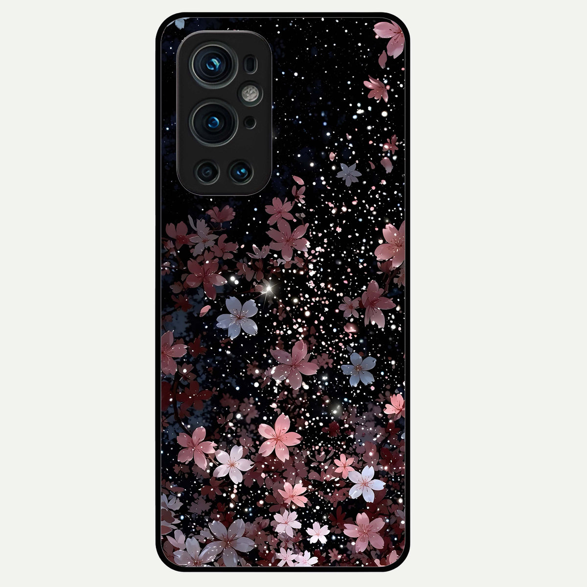  Starlit Flower Dreams Glass Case For OnePlus 9 Pro back cover – full design glossy printed glass finish