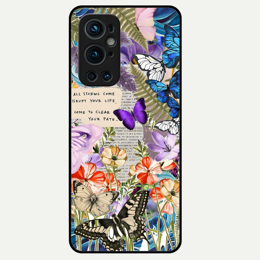  Storm Path Bloom Glass Case For OnePlus 9 Pro back cover – full design glossy printed glass finish
