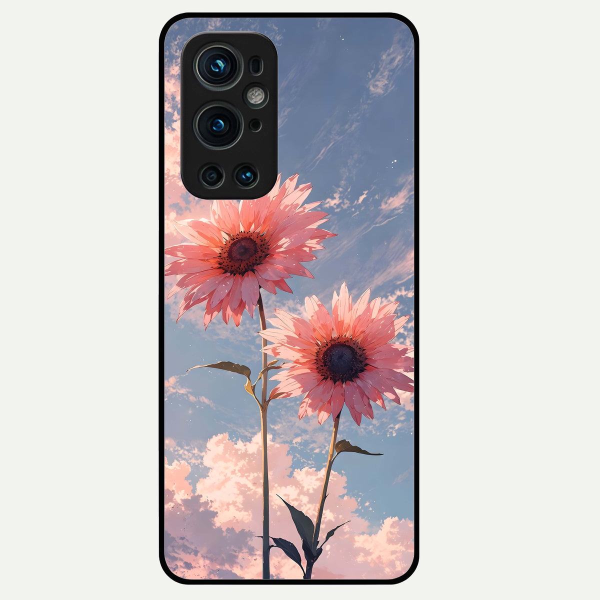  Sun Moon Balance Glass Case For OnePlus 9 Pro back cover – full design glossy printed glass finish