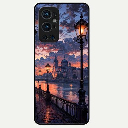  Twilight River Lights Glass Case For OnePlus 9 Pro back cover – full design glossy printed glass finish