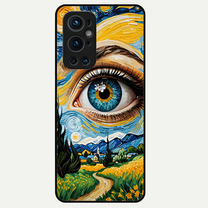  Van Gogh Eye Glass Case For OnePlus 9 Pro back cover – full design glossy printed glass finish