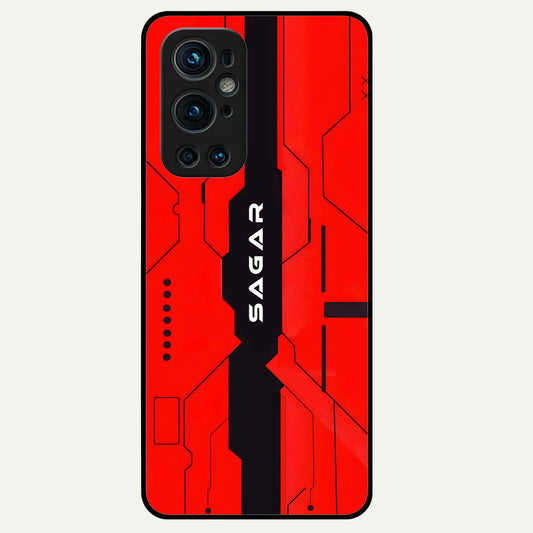  Voltage Rise CYBERPUNK Custom Name Glass Case For OnePlus 9 Pro back cover – personalized glossy printed glass finish