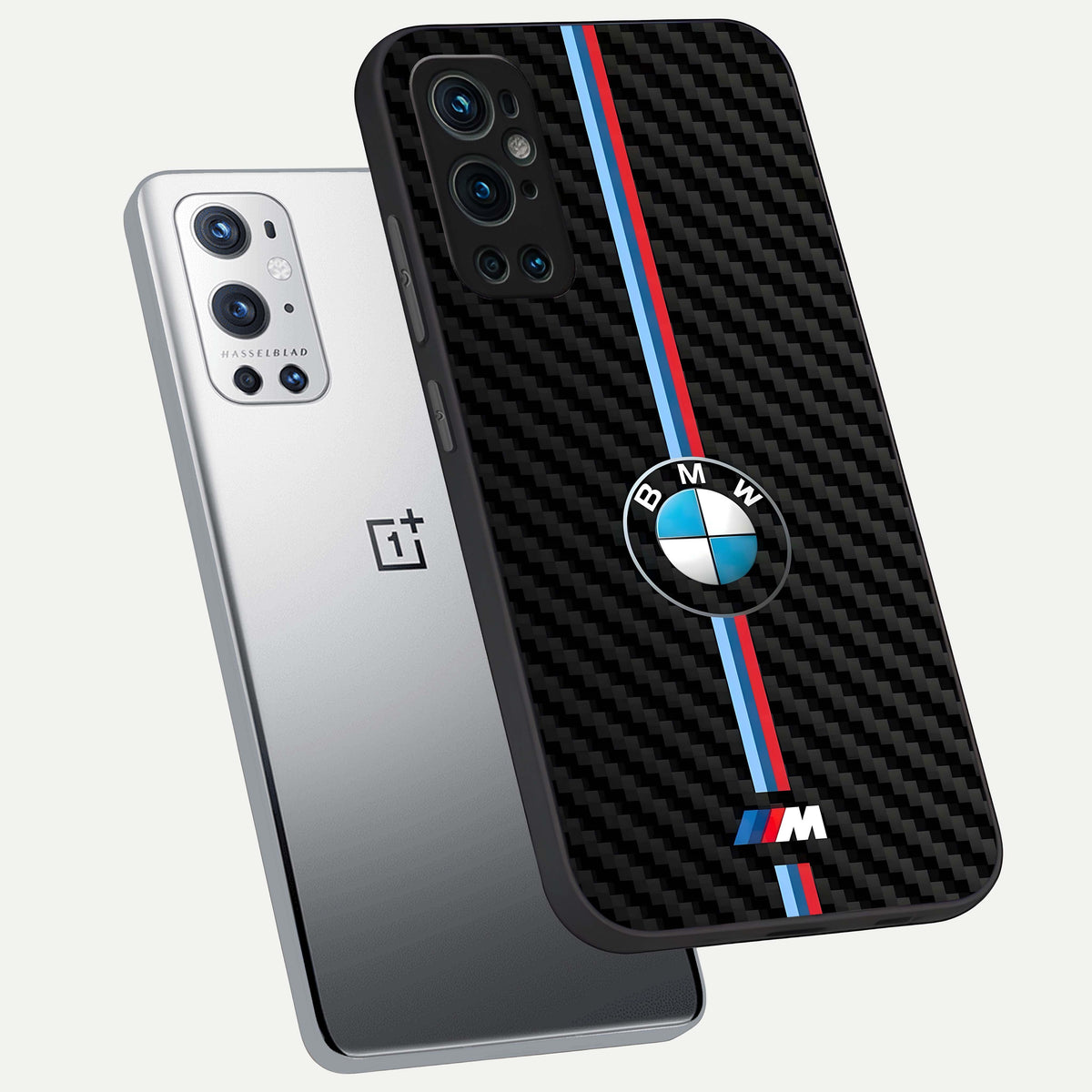  BMW Pattern phone case For OnePlus 9 Pro showing premium glass back cover with detailed artwork