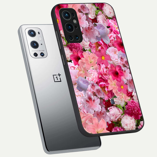  Bloom Crush Fantasy phone case For OnePlus 9 Pro showing premium glass back cover with detailed artwork