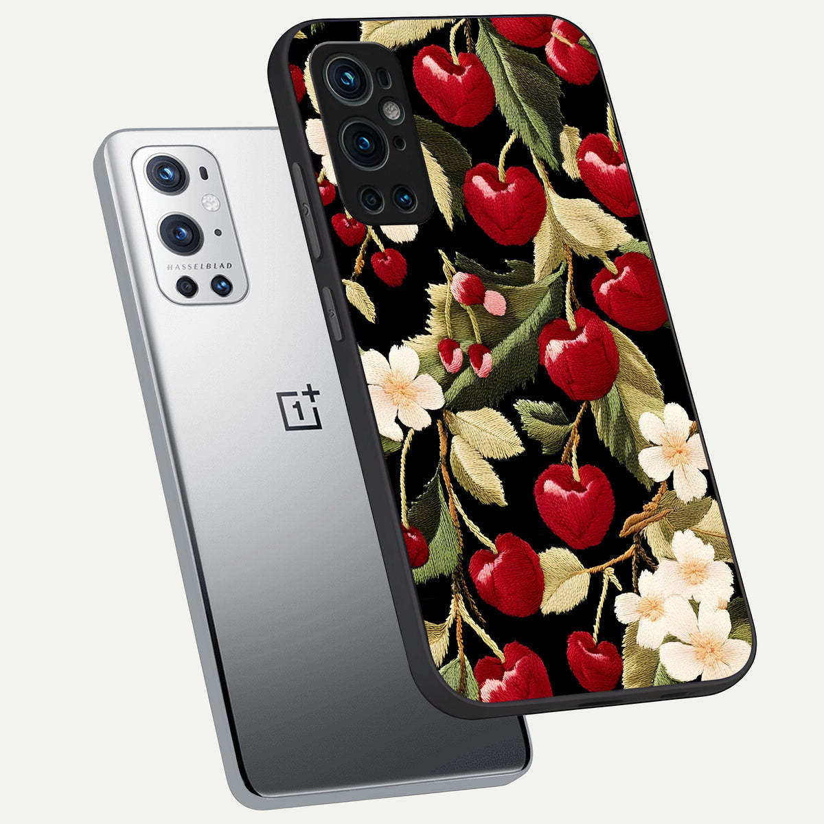  Blooming Spendor Bird phone case For OnePlus 9 Pro showing premium glass back cover with detailed artwork