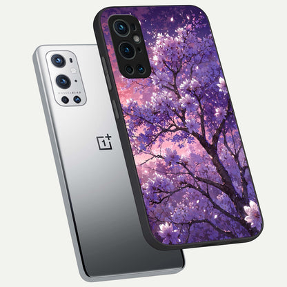  Blossom Tree phone case For OnePlus 9 Pro showing premium glass back cover with detailed artwork
