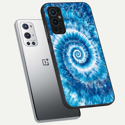  Blue Galaxy Wave phone case For OnePlus 9 Pro showing premium glass back cover with detailed artwork