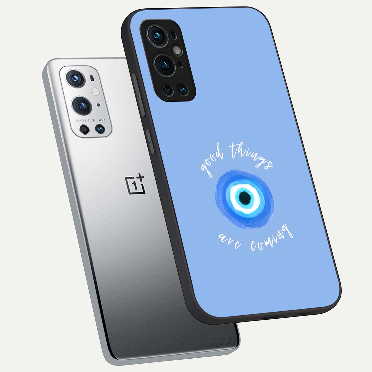  Bright Future Ahead phone case For OnePlus 9 Pro showing premium glass back cover with detailed artwork