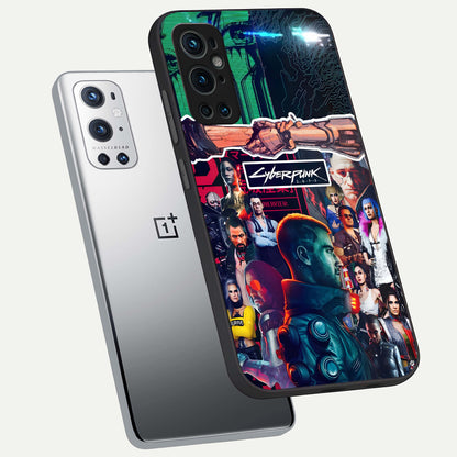  CYBERPUNK Legacy phone case For OnePlus 9 Pro showing premium glass back cover with detailed artwork