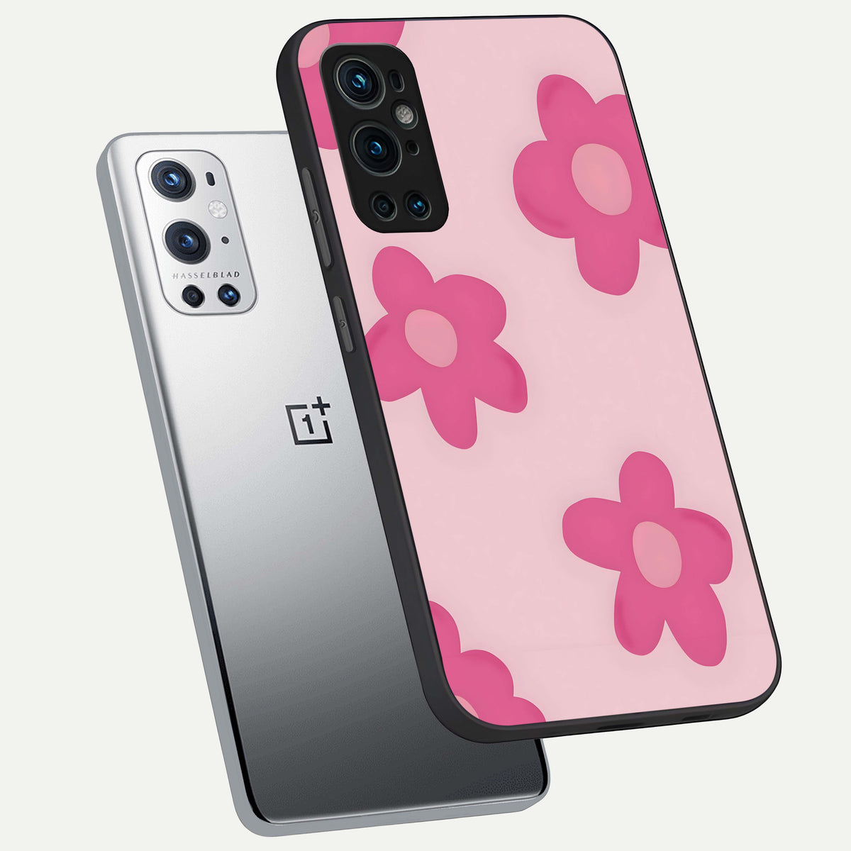  Candy Bloom Dreams phone case For OnePlus 9 Pro showing premium glass back cover with detailed artwork