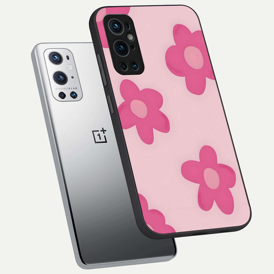  Candy Bloom Dreams phone case For OnePlus 9 Pro showing premium glass back cover with detailed artwork