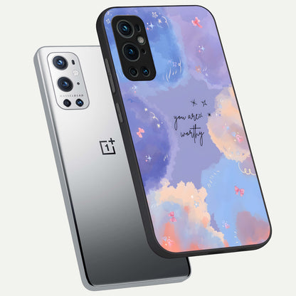  Celestial Cloud Magic phone case For OnePlus 9 Pro showing premium glass back cover with detailed artwork