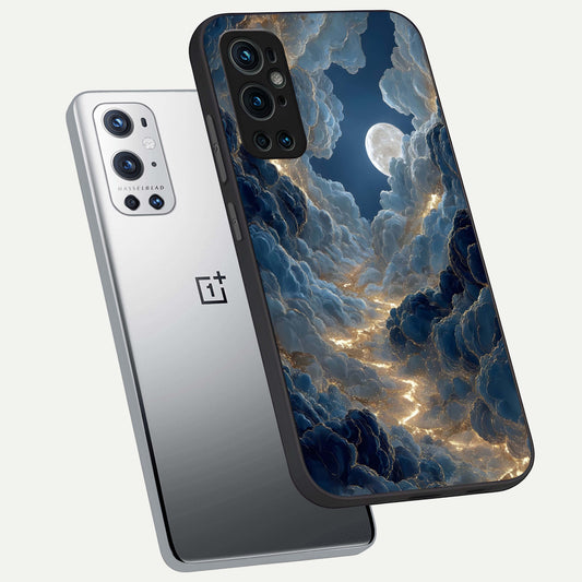  Celestial Cloud Road phone case For OnePlus 9 Pro showing premium glass back cover with detailed artwork