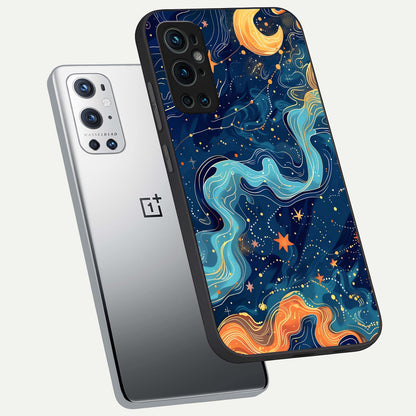  Celestial Dream Flow phone case For OnePlus 9 Pro showing premium glass back cover with detailed artwork