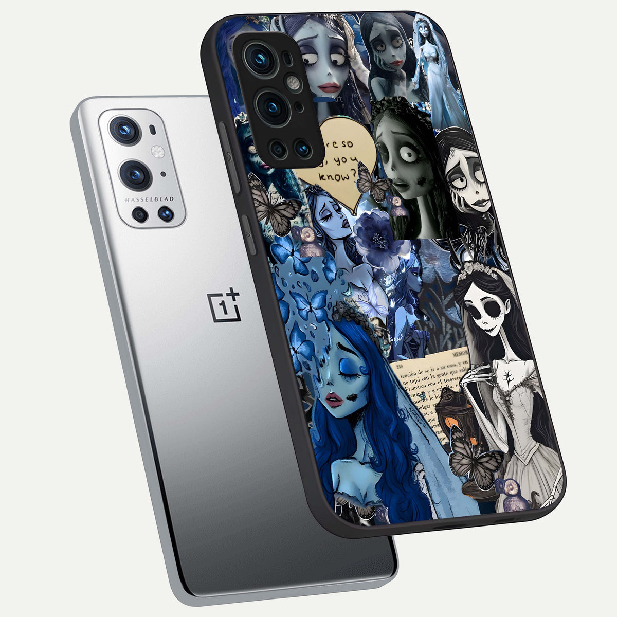  Corpse Bride Posters phone case For OnePlus 9 Pro showing premium glass back cover with detailed artwork