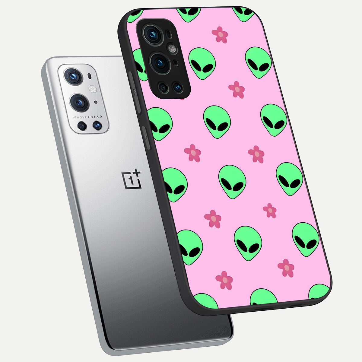  Cosmic Cute Crush phone case For OnePlus 9 Pro showing premium glass back cover with detailed artwork