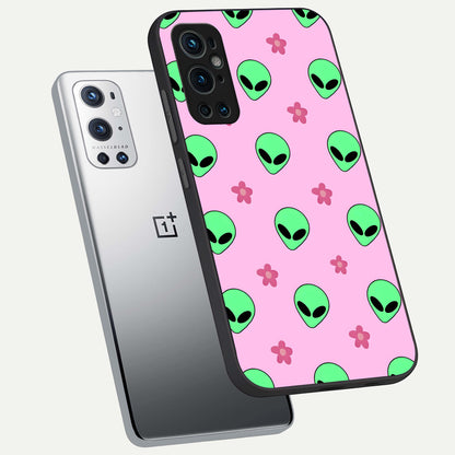  Cosmic Cute Crush phone case For OnePlus 9 Pro showing premium glass back cover with detailed artwork