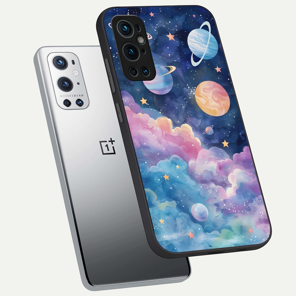  Cosmic Planet Dreams phone case For OnePlus 9 Pro showing premium glass back cover with detailed artwork