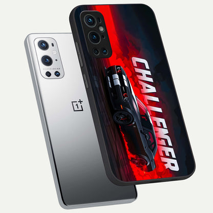  Crimson Challenger Fury phone case For OnePlus 9 Pro showing premium glass back cover with detailed artwork