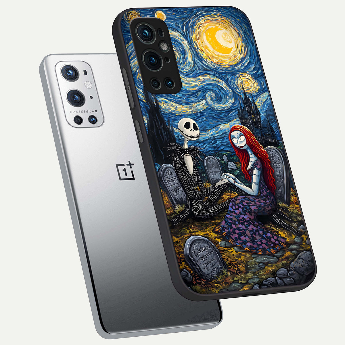  Eternal Night Love phone case For OnePlus 9 Pro showing premium glass back cover with detailed artwork