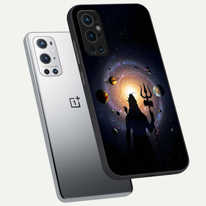  Galactic Shiva Vision phone case For OnePlus 9 Pro showing premium glass back cover with detailed artwork