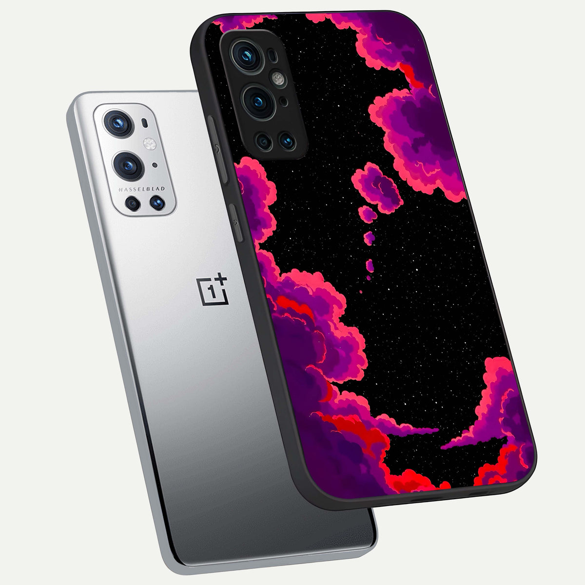  Galaxy Dream Frame phone case For OnePlus 9 Pro showing premium glass back cover with detailed artwork