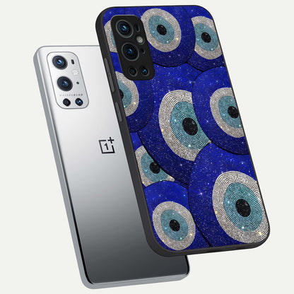  Galaxy Eye Flow phone case For OnePlus 9 Pro showing premium glass back cover with detailed artwork