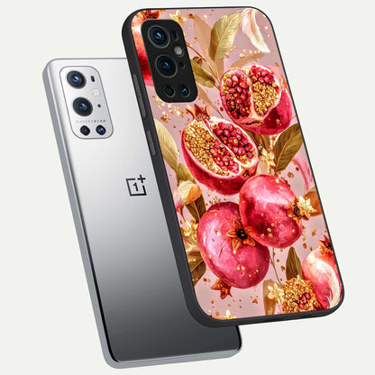  Golden Bloom Glow phone case For OnePlus 9 Pro showing premium glass back cover with detailed artwork