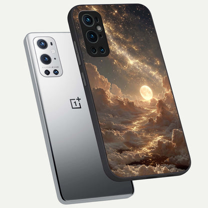  Golden Sky Dream phone case For OnePlus 9 Pro showing premium glass back cover with detailed artwork
