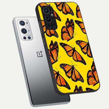  Golden Wing Flight phone case For OnePlus 9 Pro showing premium glass back cover with detailed artwork
