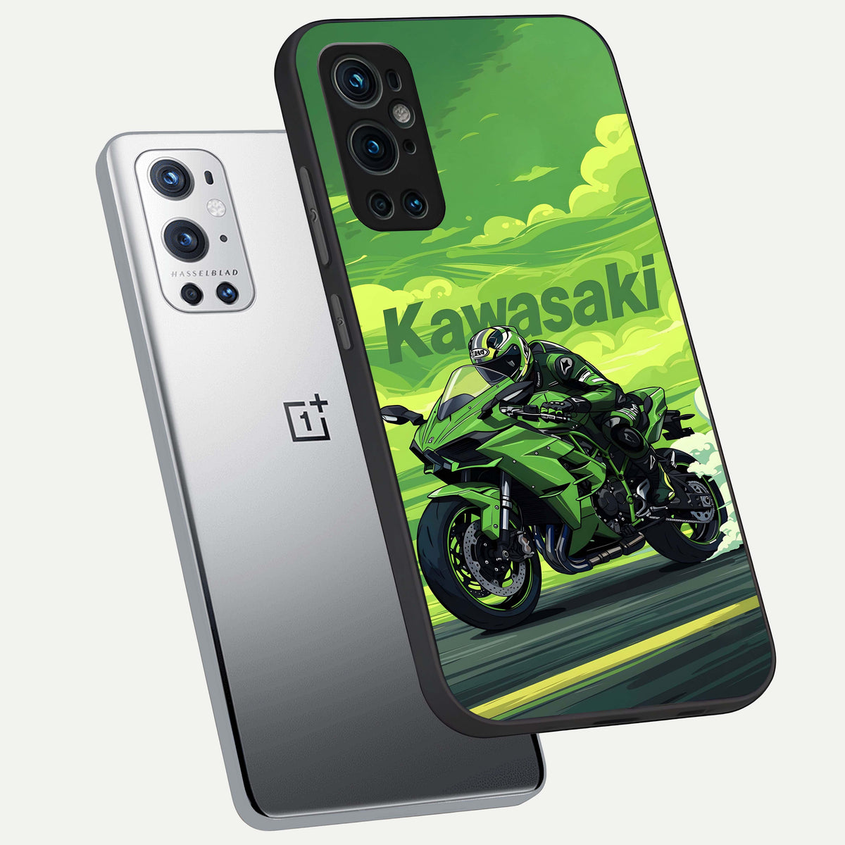  Greenery Sky phone case For OnePlus 9 Pro showing premium glass back cover with detailed artwork