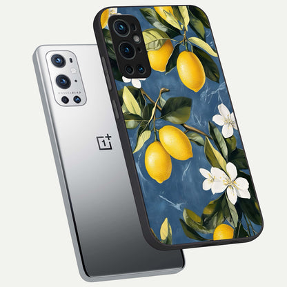  Lemon Dream Garden phone case For OnePlus 9 Pro showing premium glass back cover with detailed artwork