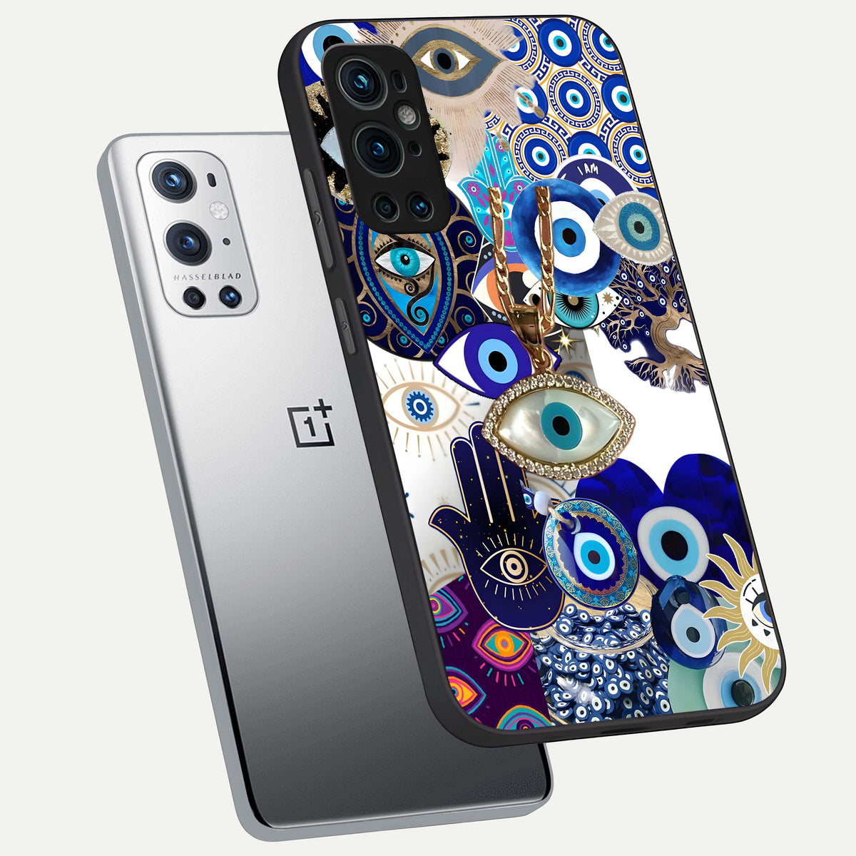  Mystic Charm Eye phone case For OnePlus 9 Pro showing premium glass back cover with detailed artwork
