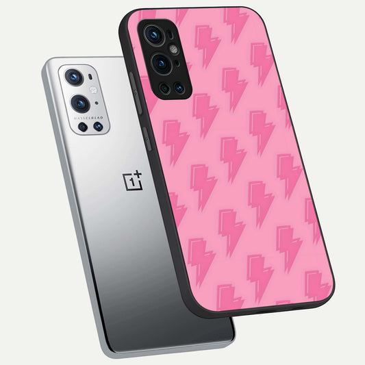  Pink Moo Magic phone case For OnePlus 9 Pro showing premium glass back cover with detailed artwork
