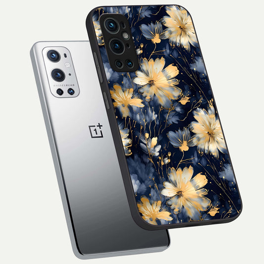  Royal Petal Dream phone case For OnePlus 9 Pro showing premium glass back cover with detailed artwork