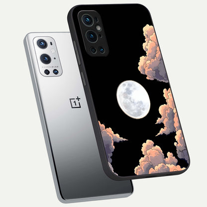  Shade Cloud Moon phone case For OnePlus 9 Pro showing premium glass back cover with detailed artwork
