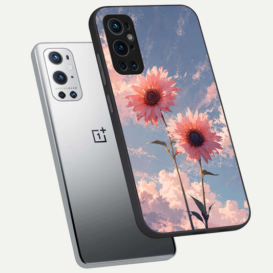  Sun Moon Balance phone case For OnePlus 9 Pro showing premium glass back cover with detailed artwork