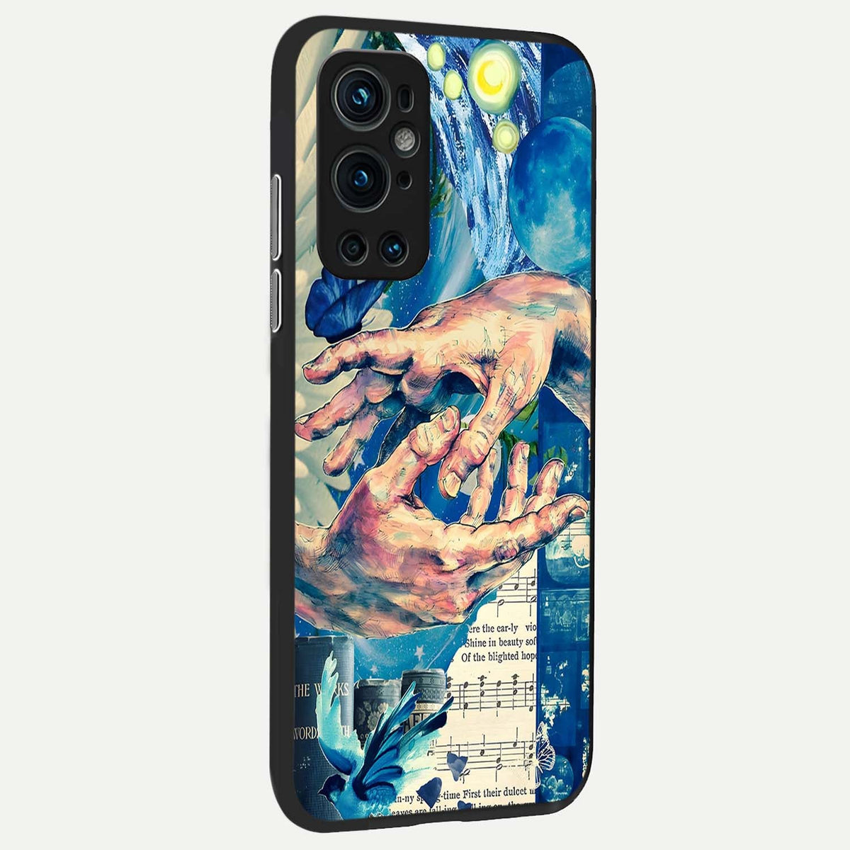  Aesthetic Divider back cover For OnePlus 9 Pro slim fit glass case with vibrant aesthetic design